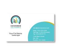 Covered CA Business Cards - Circular Design - Pack of 1000